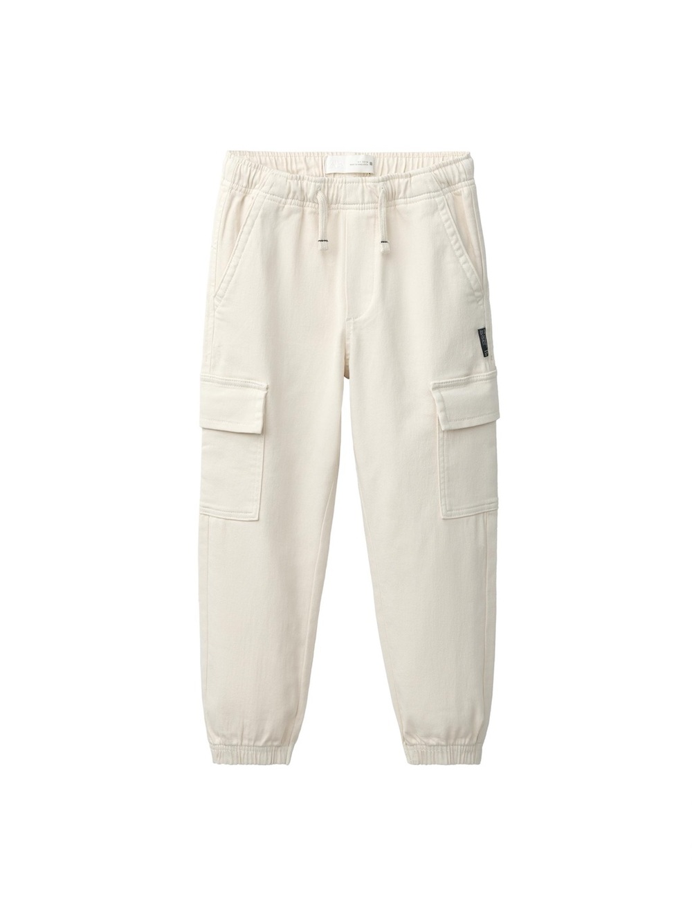 2 Zara Kids Cargo Joggers in Cream and Light Pink